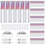 AMORIX 72 Pack 5ml Rainbow Lip Gloss Tubes with Wand 5ml Lip Gloss Containers Empty Lipgloss Bottles + 4pcs Syringes for DIY Lip Gloss Balm