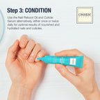 Onsen Secret Complete Nail Reboot Kit w/Nail Reboot Oil 10ml, Nail File 120/180 Grit Double Sided, A 3-Way Nail Buffer Block & Cuticle Serum-15ml w/Cuticle Oil in Action-Super Value Pack