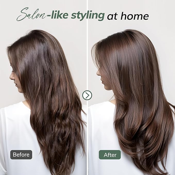 Round Brush for Blow Drying, Nano Thermal Ceramic & Ionic Tech Hair Brush with Boar Bristles, Professional Round Barrel Brush for Styling,Curling and Straightening by Sndyi (2 Inch, Barrel 1 Inch)