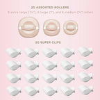 INFINITIPRO BY CONAIR Ceramic Flocked - Hot Rollers for Long, Medium, and All Hair - Hair Curler - Hair Roller Clips Included - 1 1/4-inch, 1-inch, and 3/4-inch Rollers