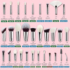 Pro makeup Artist Brushes Set 32Pcs Luxury Goat Hair Horse hair Makeup Brush Set eye and face brushes for every possibility By Bueart Design
