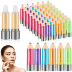48 Pcs Lip Balms Gift Crayon Sign Fruit Taste Lip Balm for Teachers Students Soothing and Moisturizing Lip Balms for Chapped Lip Crayon Shape Classroom Rewards Party Supplies