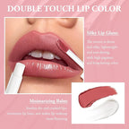 Double Head Lipstick & Moisturizing Lip Balm, 2-in-1 Moisturizing