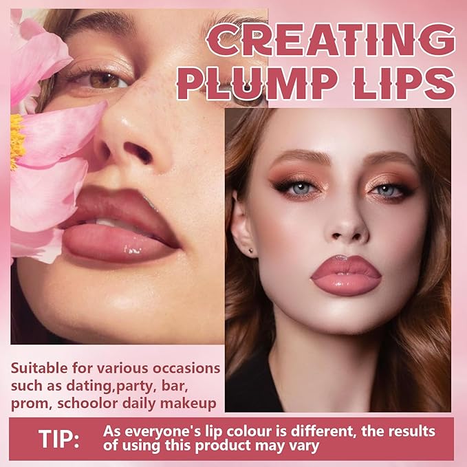 Peel Off Lip Liner Stain Tattoo, Long Lasting Waterproof Lip Stain Peel off, Tattoo Pink Lip Liner and Lip Gloss Combo, Non-Stick Cup Nourishing Lip Gloss Set Lipstick Makeup