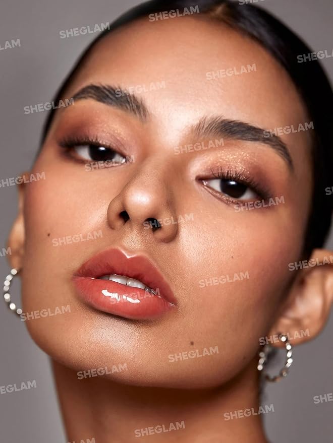 SHEGLAM Glaze Daze Lip Gloss Shiny Tinted Lip Gloss High Gloss Finish Plumping Lip Care Nourishing Not Easy to Fade Liquid Lip Cosmetics-Apple Spice