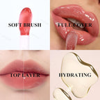 KYDA Hydrating Lip Glow Oil, Moisturizing Lip Oil, Glossy Transparent Plumping Lip Gloss, Tinted Lip Oil for Lip Care and Dry Lips-Raspberry
