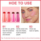 Jelly Blush Stick,Jelly Stain Stick,4Pcs Lightweight Long Lasting Lightweight