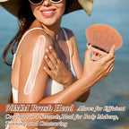 Blend & Blur Extra Large Body Makeup Brush for Self Tanner,GloréBrochas Leg Makeup & Bronzer Self Tan Applicator, 90MM Wide Round Head Kabuki Brush For Application (Rose-Gold)