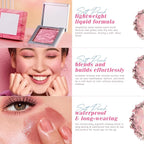 Face Blush Foundation Natural Brightening Silky Moisturizing Sodium Hyaluronate Bakery Crafted Glittering Powder