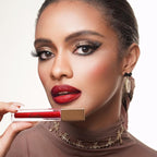 Oulac Matte Liquid Red Lipstick for Women, Deep Red Lip Gloss Creamy Matte Texture, Waterproof, Non-Stick Cup, Extra-Pigmented Lip Tint Stain with Vitamin E & Rose Oil, Vegan, Cruelty-Free, M01