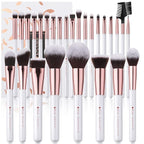 DUcare Makeup Brushes Set Professional 27Pcs Makeup Brushes Premium Synthetic Kabuki Foundation Blending Face Powder Blush Concealers Eye Shadows Make Up Brushes Kit White