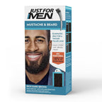 Just For Men Mustache & Beard, Beard Dye for Men with Brush, With Keratin Biotin Aloe and Coconut Oil for Healthy Facial Hair - Rich Dark Brown, M-47, Pack of 1 (Packaging May Vary)