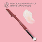 JAPONESQUE Dermaplaner and Cooling Eye Roller - Dual Ended Dermaplaning Facial Razor with Soothing Roller Ball Massager- Tool for Exfoliation, Hair Removal, Face Massage