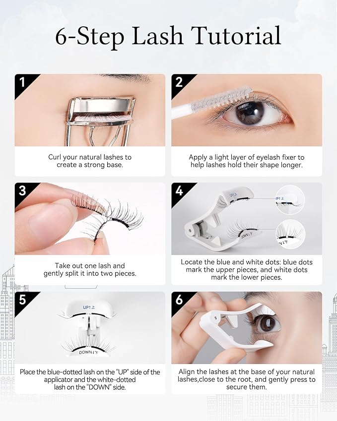 Soft Magnetic Eyelashes Kit with Applicator, No.12 Iris Black, Reusable Glue-free Wispy Magnetic Lashes, Cruelty-free False Lashes, Waterproof, Lightweight, Suit for Heavy Makeup