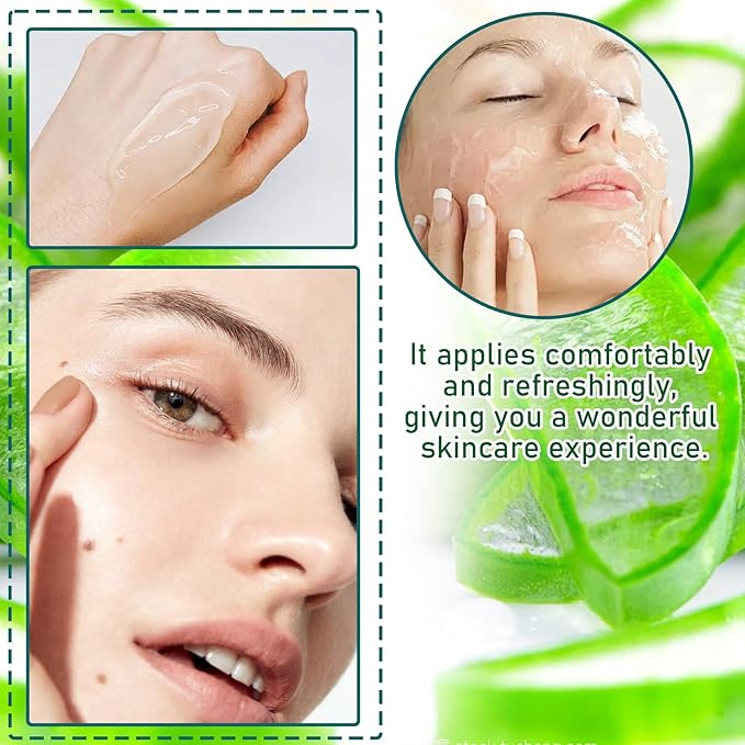 Aloe Vera Gel for Face & Body,Hydrating Travel Size Pure Aloe Vera Gel Face Moisturizer for All Skin Type,No-sticky Long Lasting Refreshing Moisturizing Fast Absorbing Aloe Cream Gel