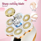 Electric Razors for Women,7D Gifts for Women,Cordless Electric Shaver with Detachable Head Wet/Dry Facial Hair Remover for Legs Painless Water Resistant (Gold)