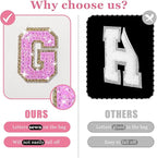 Initial letter patch makeup bag,