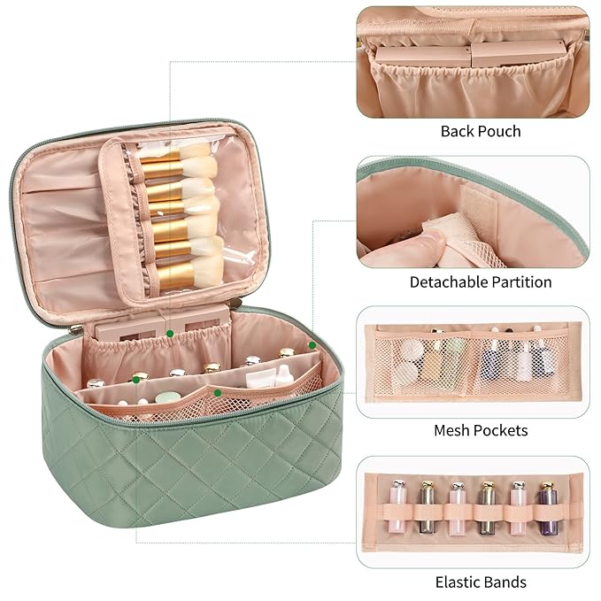 Ocheal makeup bag, portable cosmetic