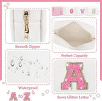 Personalized initial letter makeup bag,