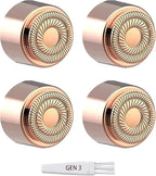【Generation 3】Facial Hair Remover Replacement Heads for Finishing Touch Flawless Facial Hair Remover, Replacement Blades for Finishing Touch Flawless Gen 3 Hair Removal, 4 Pack