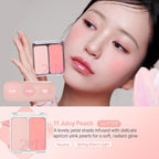 2aN Dual Color Face Blusher, Buildable & Blendable Cheek Color, Natural & Vibrant Finish, Long-Lasting Powder Blush, Blends Easily with Natural Skin Tones, Korean Beauty (11 Juicy Peach)