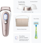 Braun IPL Skin i·expert, at Home Laser Hair Removal, Permanent Visible Hair Reduction, Holiday Gifts for Women and Men with Free App, SMART IPL, Vanity Case, Venus Razor, 4 Smart Heads, PL7387
