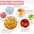 3 PCS Lip Balm Honey Pot, Honey & Apple Lime & Watermelem Lip Mask Vitamin E & Moisturizing Propolis Sleeping Lip Mask Prevention Dry and Cracked Lip Scrubs Exfoliator, Christmas Gifts