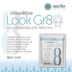 Look Gr8 Eye Patch - Rejuven8ting Eye Patches (Single) for Youthful Radiance! Under Eye Patches for Dark Circles, Puffy Eyes, and Wrinkles. With Collagen, Aloe Vera, and Vitamins D3 & E