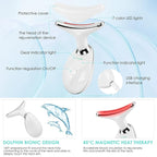 Facial Massager Red-Light-Therapy-for-Face and Neck, Face 𝖲 culpting Wand with 7 Color