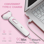 RUIM Electric Razor for Women, 4-in-1 Bikini Trimmer, Waterproof Electric Shaver for Women, Rechargeable Painless Pubic Hair Trimmer