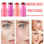 4PCS Milk Cooling Water Jelly Tint, Jelly Tint Makeup Jelly Blush Stick, Cruelty Free, Milk Jelly Blush, Blush Stick for Cheeks and Lips with Gift