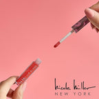 Nicole Miller Lip Gloss Collection Shimmery Glosses for Women and Girls Long Lasting Color Set with Rich Varied Colors, Better Not Pout Red, 4 Count (Pack of 1)