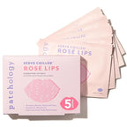 Patchology Rosé Gel Lip Mask - Overnight Lip Sleeping Mask with Resveratrol & Hyaluronic Acid for Moisturizing & Hydrating Dry Lips - Strawberry Scented Lip Care Solution (5 Count)