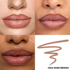 Peel Off Lip Liner Stain, Infused with Nourishing Ingredients & Vitamin E, Quick Set Lip Stain Peel Off Long Lasting For All Skin Types,#001 Nude Brown