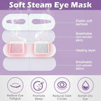 50 Packs Steam Eye Mask for Dry Eyes Spa Warm Sleep Eye Mask Self Heating Disposable Eye Masks for Home Office Travel Eyestrain Relieve (Lavender Scent)