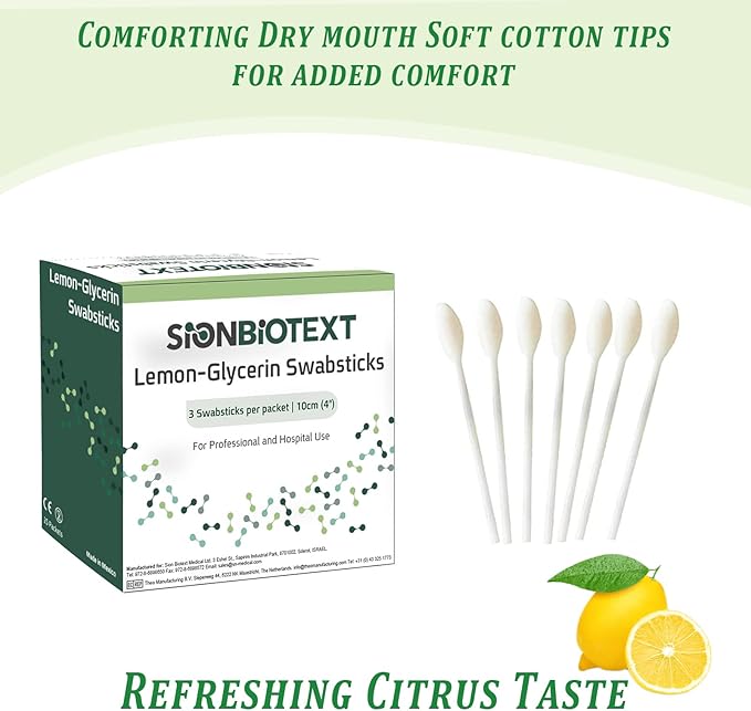Lemon-glycerin swabsticks gently soothes minor
