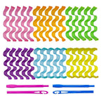 30pcs Heatless Hair Curlers Rollers Wave Curls Styling Kit, No Heat Hair Curlers Spiral Curlers for Short and Medium Hair (9.8Inch/ 25 cm)...