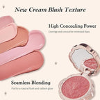 Flower Knows Little Angel Cream Blush,Buildable & Blendable Makeup Blush for cheeks,Soft & Long-lasting,Brick Red Flush for All Skin Tones(01 Flaming Heart,6g)