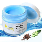 Eye Cream for Dark Circles, Anti-Aging Herbal Eye Gel with Hyaluronic Acid, Caffeine, Coffee, and Shea - Best for Puffiness, Wrinkles, and Fine Lines