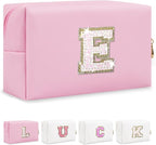 Personalized initial letter makeup bag,