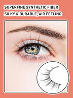 Manga Lashes Natural False Eyelashes 10MM Short Anime Lashes Thin Band Korean Lashes 3D Volume Strip Lashes Wispy Manhua Eyelashes 7 Pair Asian Lashes Siligli