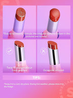 SHEGLAM Mirror Kiss High-Shine Lipstick Silky Jelly Texture Hydrated&Smooth Lip Gloss-Vibe Check