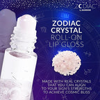 Blossom Zodiac Sign Vanilla Scented Moisturizng Roll On Lip Gloss with Crystals + pH Technology Color Charnging Shimmering Lip Balm, 2 Pack Bundle, Libra/Crystal
