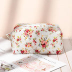 Soidram quilted makeup bag floral