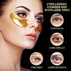 Under Eye Mask,20 pairs 24K Collagen Eye Pads,Under Eye Patches Skincare for Anti Aging,Anti Wrinkle,Reducing Eye Puffiness,Dark Circles
