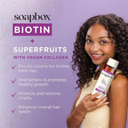 Soapbox Biotin & Superfruit Shampoo & Conditioner Set with Vegan Collagen, Aloe and Shea Butter, Pack of 2 Harsh Sulfate Free, Paraben & Silicone Free, 16 Ounces Each