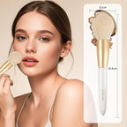 DUcare Tapered Blush Brush for Cheeks - Pointed Powder Brush for Light Application, Multi-Purpose Makeup Brushes Perfect for Highlighting, Defining, Sculpting, and Contouring