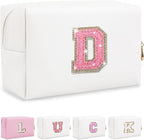Personalized initial letter makeup bag,