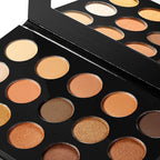 Nude Gold Eyeshadow Palette Natural Naked Smokey Warm Neutral 15 Shades, DE'LANCI Ultra-Blendable High Pigmented Matte Shimmer Matallic Long Lasting Waterproof Eye Shadow Pallet, Travel Size Makeup