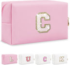 Personalized initial letter makeup bag,